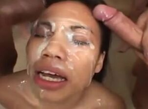 Lucy timid facial cumshot