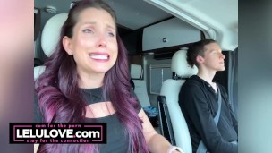 Big lips babe chats on behind porn scenes podcast riding in car about live comedy stage shows hosting/performing – Lelu Love