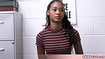 Black chick gets rough fucked on CCTV by a mall cop