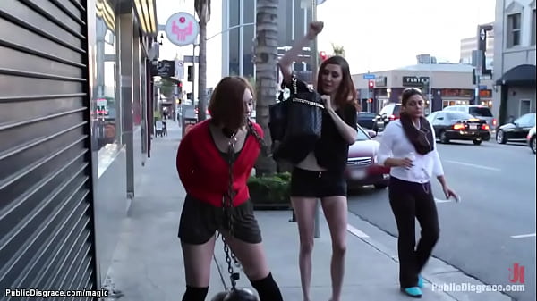 Brunette fucked in public restroom