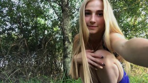 Outdoor masturbate my wet pussy