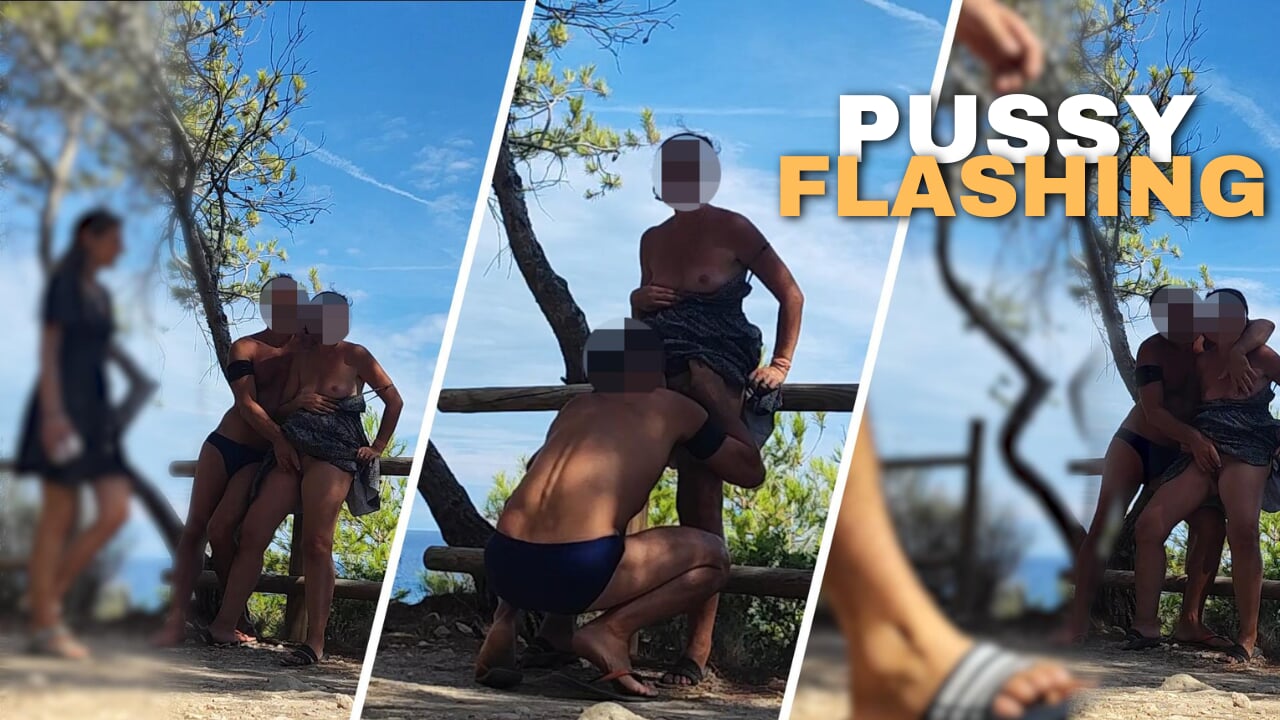 Pussy flash – Strangers caught us masturbating in the park and I had an intense orgasm